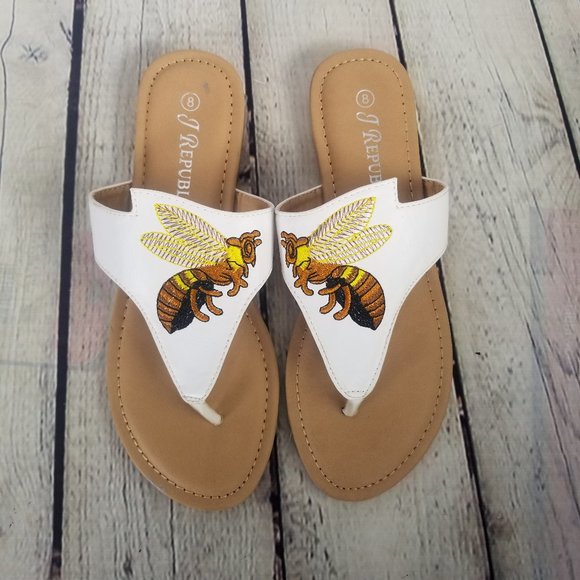 J Republic Bumblebee Sandals sz 8 - Picture 2 of 7